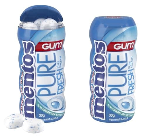 Mentos Pure Gum 30 g, Blue Chewing gum