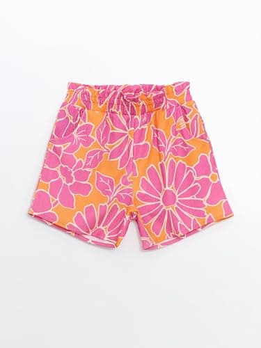 LC WAIKIKI Girl Girls' Floral Shorts with Elastic Waist
