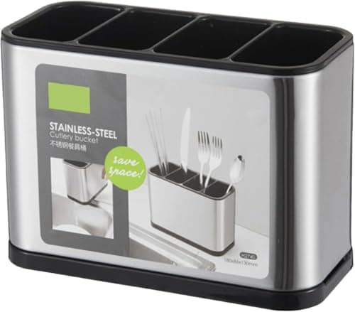 Stainless Steel Cutlery Drying Rack Spoon and Fork Kitchen Utensil Holder Item container