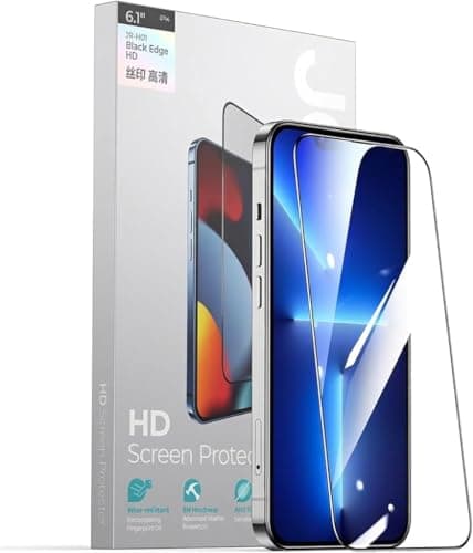 Tempered Glass Screen Protector Compatible with iPhone X/Xs, Automatic Dust Removal, Easy Installation, 9H Hardness, Clear Screen Protector, Anti-Fingerprint, Bubble Free