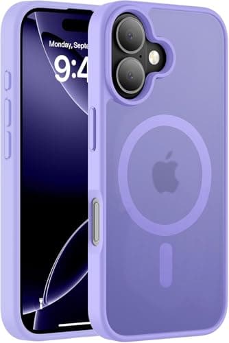 Magnetic for iPhone 16 Plus Case, [Compatible with Magsafe] [Translucent Matte] Slim Shockproof Women Men Girls Protective Phone Case for iPhone 16 Plus 6.7 inch (Light Purple)