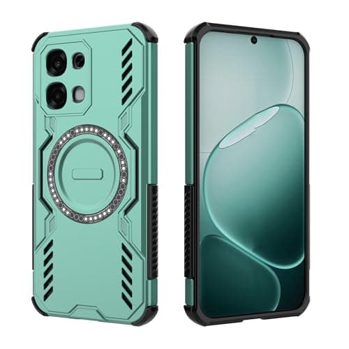 GOLDEN MASK Compatible With Oppo Reno A6 Pro Case Magnetic Iron (Green)