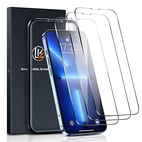 LK [3Pack] Screen Protector for iPhone 13 and iPhone 13 Pro iphone14 6.1-Inch, HD Tempered Glass Film Case Friendly, Alignment Frame Easy Installation