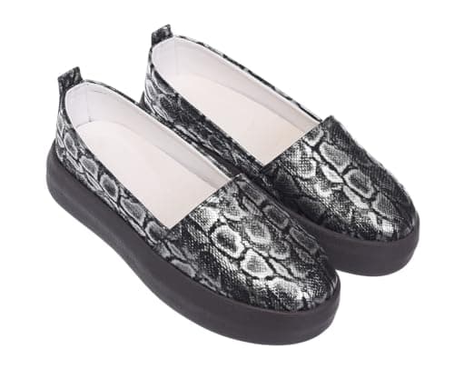B&W womens B&W-W080-Grey Sneaker Shoes