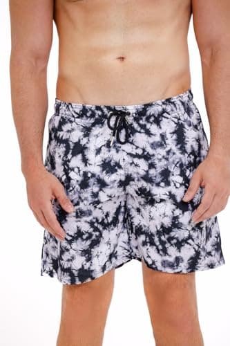 White Rabbit Side Pockets Plain Printed Swim Shorts