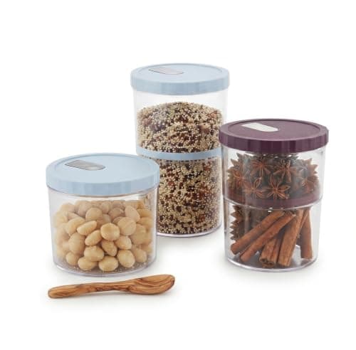 Expandable Airtight Storage Jar 700-1400ml Acrylic Kitchen Container