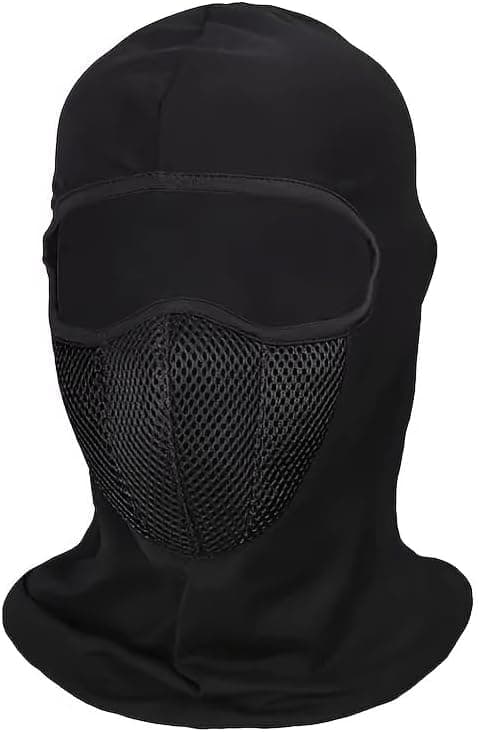 Sports Face Mask, All-round Protection from Sun and Dust, for Men and Women, Perfect for Outdoor Sports and Cycling (1 Piece, Black Mesh Filter) Hat