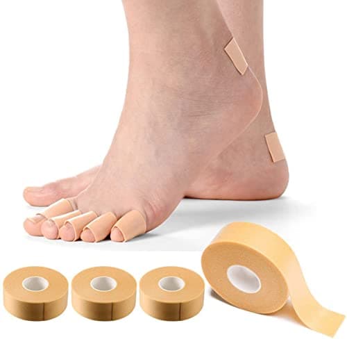 Foot Hand Care Protector Sticker, 4 Rolls Heel for Men and Women Heel Sticker Silicone Gel Protector, Waterproof Foam Heel Sticker Tape for Feet Toe Finger to Prevention Blister, Chafing, Friction Shoe insert