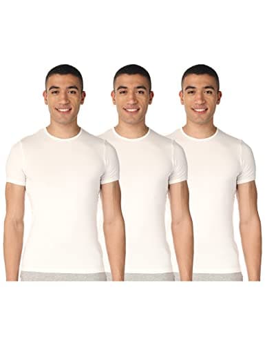 Dice Mens Set of 3 Half Sleeve Crew Neck Cotton& 5% Lycra Undershirt (pack of 3) Shirt