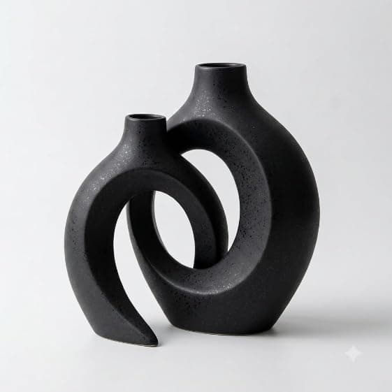 Nesting Donuts Set of 2, Donut Figurines for Home Office Shelf Table Decor Sculpture