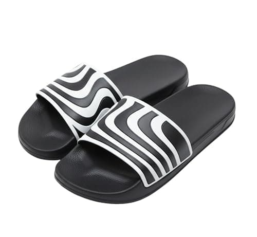 Romba Sport Men's Casual Sandals Curved Stripes Soft Elastic Fashion Sandals