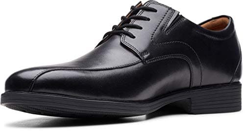 Clarks Men's Whiddon Pace Oxford, Black Leather, 44 EU Shoes