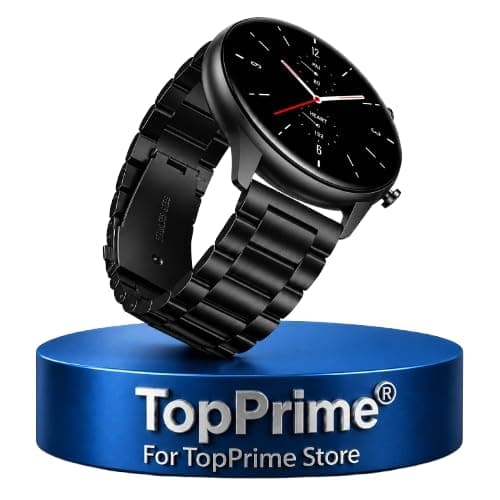 سوارساعة من TopPrime متوافق مع ساعة امازفيت جي تي ار 2/ جي تي ار 2 اي/ستراتوس 3/ جي تي ار مقاس 47 ملم/جي تي ار 3/جي تي ار 3 برو معدني مقاس 22 ملم Watch band