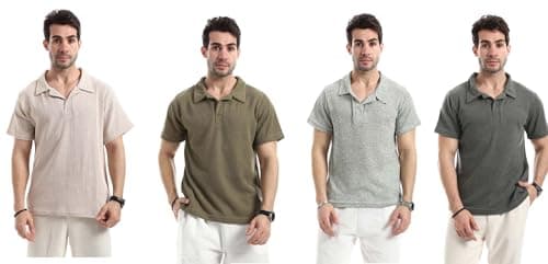 Red Circle Mens Bundle of 4 Ivory Dune Relaxed T-Shirt Bundle of 4 Ivory Dune Relaxed T-Shirt