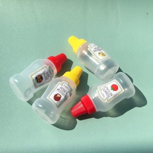 Ketchup and Sauce Containers Set of 2, Small Handy Travel Containers, Lightweight and Easy to Carry for Organizing Sauces and Condiments for Daily Outings Bottle