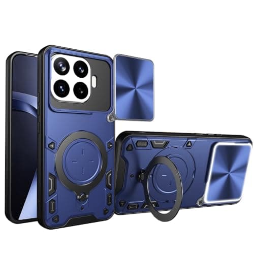 GOLDEN MASK Compatible With Xiaomi 17T Armored Camera Shield Cover Camera Lend Protection, Built-in 360° (Blue)
