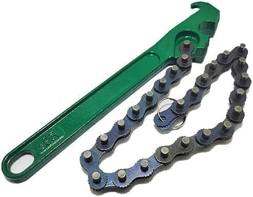 SACAR Double Chain Wrench for Car Oil Filter Removal and Fixing Universal (22cm Handle)