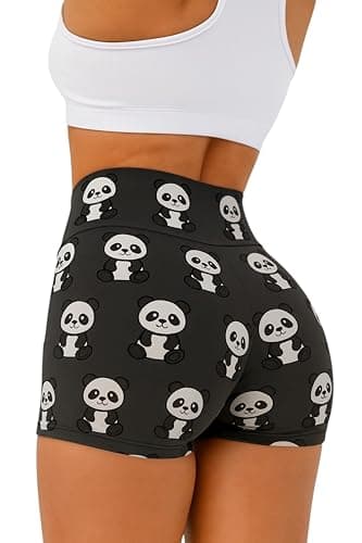 MEZA Women's High Waist Shorts Printed Graphic Funny Sports Shorts Home Gym Lounge Shorts