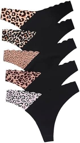 Leopard-print seamless underwear for women comfortable everyday use functional soft touch underwear code 7308