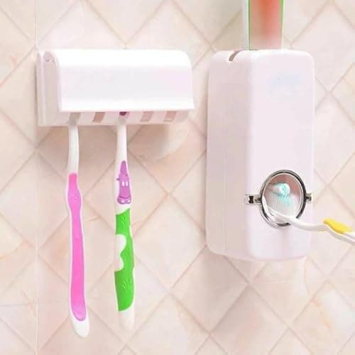 Toothbrush holder, and press toothpaste squeezer dispenser ‎Toothbrush holder, Squeezer Tube Toothpaste Squeezer