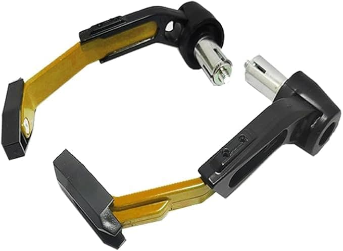 SACAR Brake and Clutch Lever Protectors, Aluminum Alloy, for Motorcycles, Scooters, Motorcycles, Mountain Bikes (2 Pieces, Black in Gold) Auto part