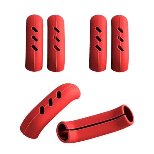 Silicone Heat Insulating Pot Handle Cover Set for Metal Pans and Stainless Steel Pots Non-Slip Grip Heat Resistant Sleeves Protective 2 Pack Kit