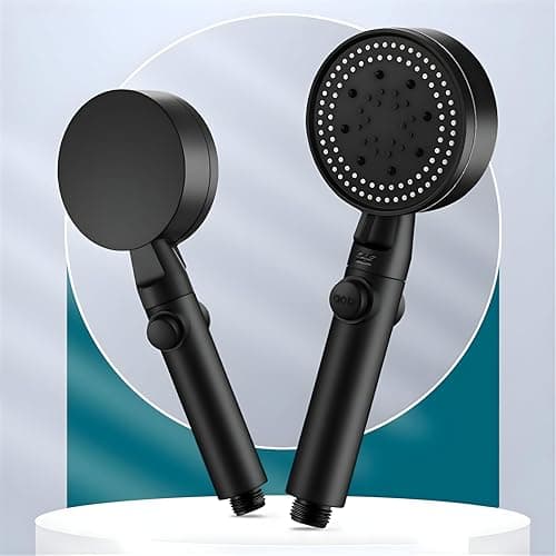 Enhance your shower experience with the 8-Speed Adjustable High Pressure Shower Head and Water Saving Filter Set, Get it Now from Al-Israa (Black, 2 Heads) Showerhead