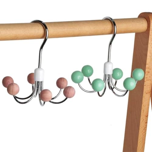 Stainless Steel Scarf & Underwear Hanger with 6 Rotating 360 Degree Hooks Clothes hanger