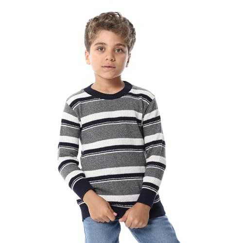 Andora boys Tri-Tone Slip On Pullover Sweater