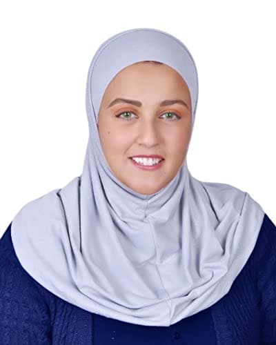 Syrian Hijab 2 Pieces Bandana and Hijab Covers Chest Area, Premium Fabric Treated with High Quality, Easy to Use by Aseel Ascarf Apparel head neck covering