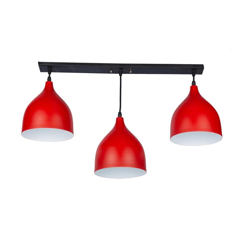 Generic Pendant Light 3 Bulb Without Bulbs 50 * 80 * 50 cm Red Black Light fixture