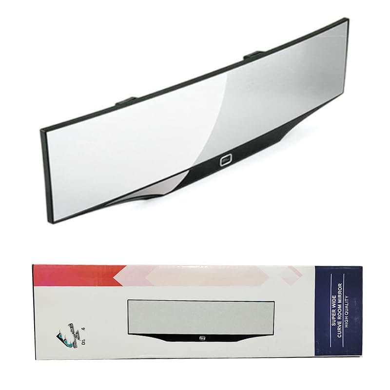 Car Rearview Mirror, Easy Install Wide Angle Panoramic Blind Spot Mounted On Car Interior Rearview Mirror, Adjustable Blue Convex Surface (30cm Code:9845) - KaberTrade Vehicle mirror