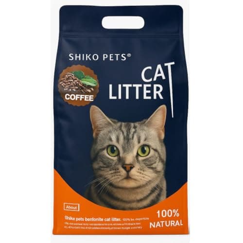 Cat Litter, Anti-Bacterial Bentonite, Fast Clumping, 99% Dust Free, 5L (Coffee) Animal litter