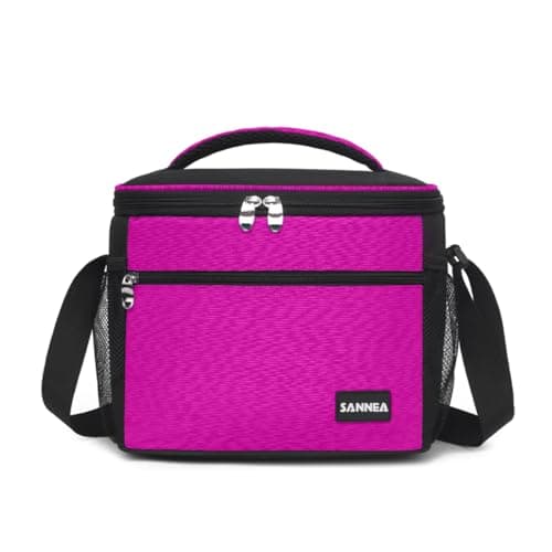 Lunch Bag Insulated Food Cooler Bag 9 L Waterproof Leakproof Lunch Box Tote for Hot and Cold Meals Work School Picnic Storage Bag, BB-520 (Pink) Meal holder