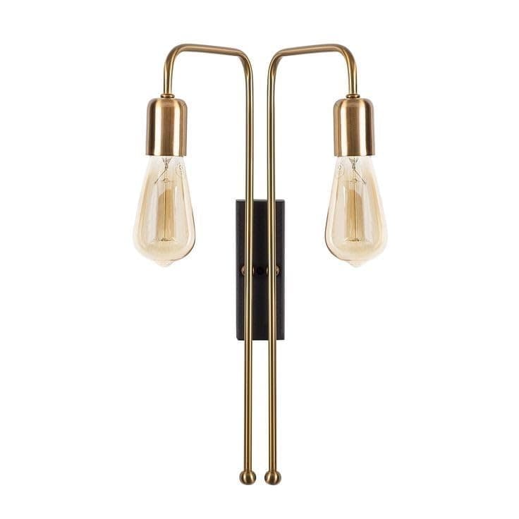 ابليك 2 لمبة بدون لمبات 40x15x40 سم اسود و ذهبى Light fixture