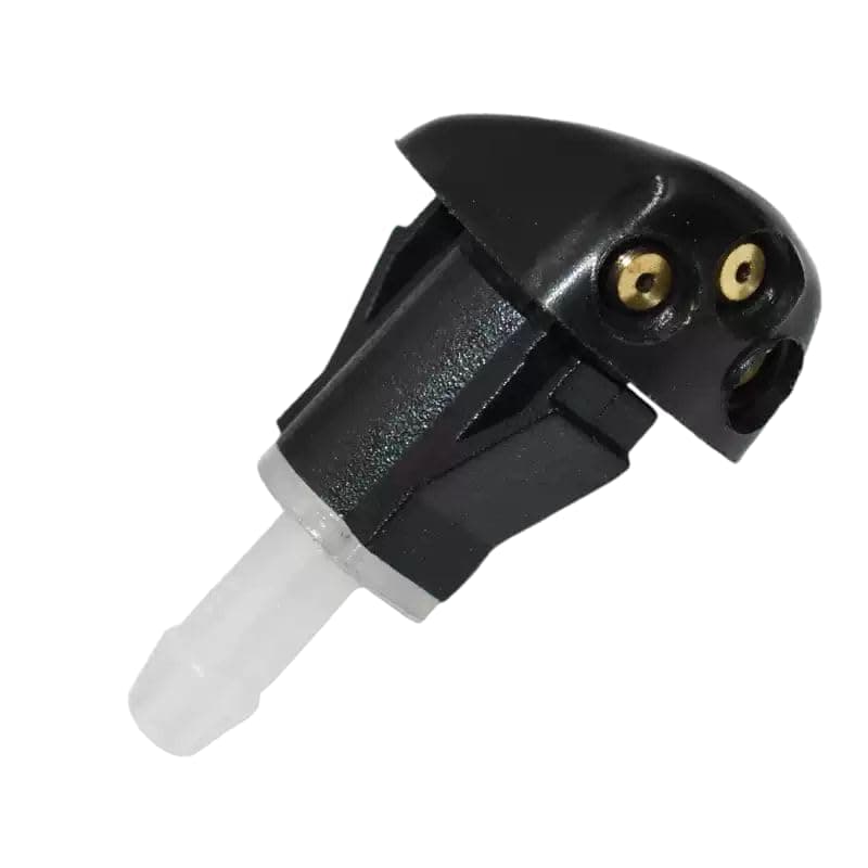 2 Pcs Car Windshield Water Spray Nozzle - Black with Moving Brass Nozzle - Fits Korean Cars Valve