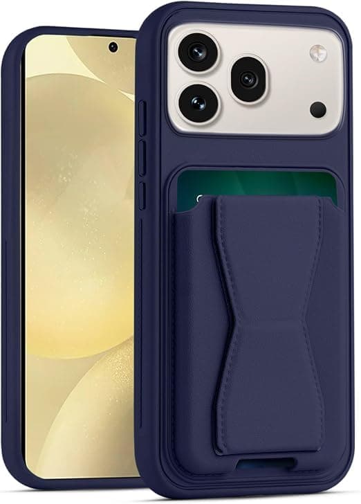 Case Leather Featuring Wallet Design With(Compatible With Honor 600 Pro) Card Holder Shock-Resistant TPU Frame And Synthetic Leather Kickstand That Offers Elegant Look And Comfortable Grip (Blue)