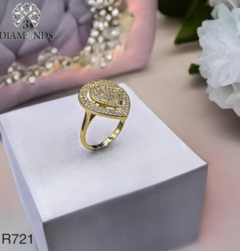 3 Diamonds 3370159539232 Wedding Ring for Women - Gold Plated