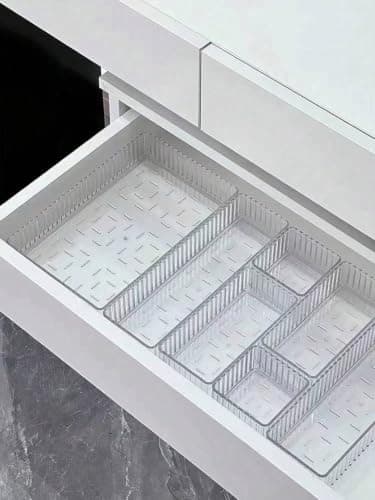 Generic 8-in-1 Transparent Drawer Organiser for Kitchen and Office, .mek