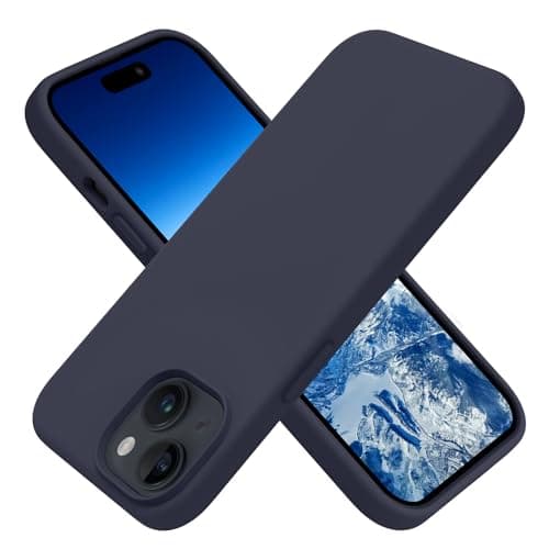 OTOFLY Compatible with iPhone 15 Plus Case, Silicone Shockproof Slim Thin Phone Case for iPhone 15 Plus (6.7 inch), (Midnight Blue) Cellular phone case