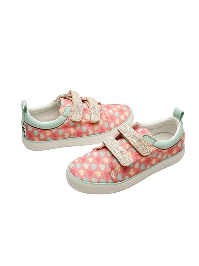 Cubs Pink Hearts Double Strap Sneaker Kids -29