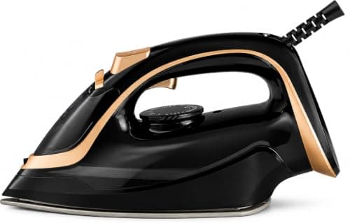 ARSHIA 3204 Gold Line Steam Iron with Powerful Steam Performance, Nonstick Soleplate, Adjustable Temperature Control, Anti-Drip Function and Ergonomic Handle for Smooth Ironing Textile iron