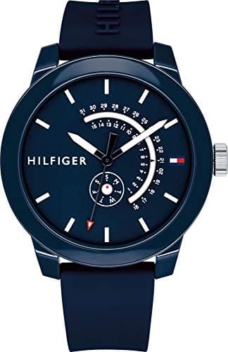 Tommy Hilfiger Men's 1791482 Denim Analog Display Quartz Blue Watch, Blue, Quartz Watch