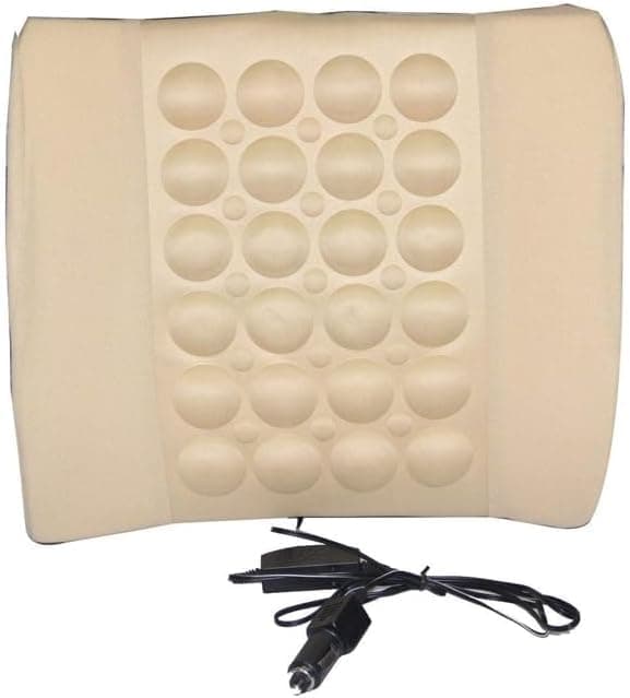 SA CAR Car Seat Support Cushion Comfortable Back Support Cushion Pain Relief Adjustment Lumbar Support (1 Piece) Beige