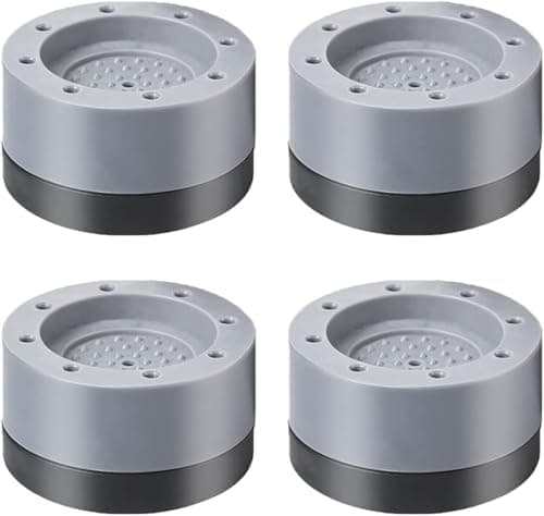 Washing Machine Lift Pads, Adjustable Height 4 Pcs Shock Absorber Vibration Absorber Protect Washing Machine from Water and Moisture, Strong Hold for All Appliances Furniture floor protector