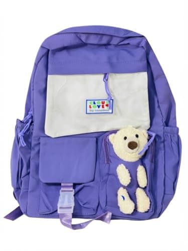 شنطة ظهر المدرسة متعدد الاستخدامات عملية خامة وتربروف (45سم) - كود 58610 -MK Backpack