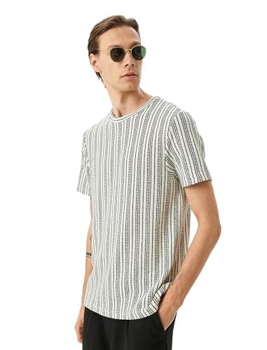 KOTON Mens Striped T-Shirt Modern (pack of 1)