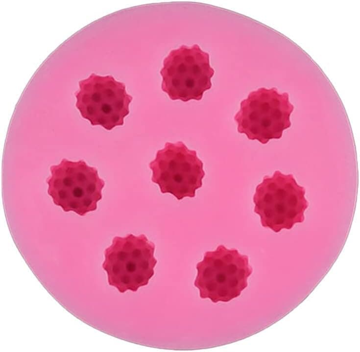 QOOEEDDS Silicone Fondant Mold Blueberry Raspberry Strawberry Fruit Cake Bakeware Chocolate Biscuit Baking Tray Candle Mould Tools,Pink/Type A… Craft mold