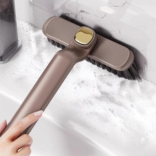 2-in-1 Multi-use Cleaning Brush with Movable Handle and Tweezers