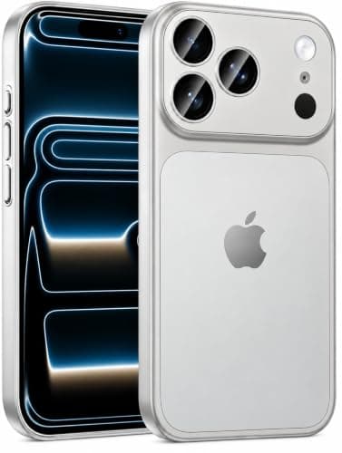 Converter Case(Compatible with iphone 14 Pro Max | Premium Mag-Safe) Protective Cover Sleek Design (Compatible with iPhone 17 Pro / 17 Pro Max Series) Built-in Camera Protection (Silver) Cellular phone case